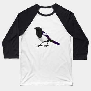 Magpie digital illustration Baseball T-Shirt